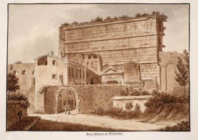 Porta Maggiore or Prenestina, 1833 by Agostino Tofanelli